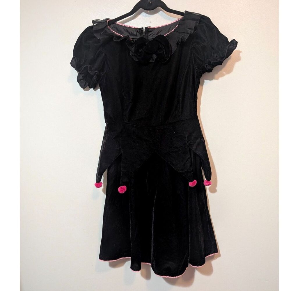 Bioworld Sanrio Kuromi Velvet Cosplay Dress Black Pink Jester NWT Size M